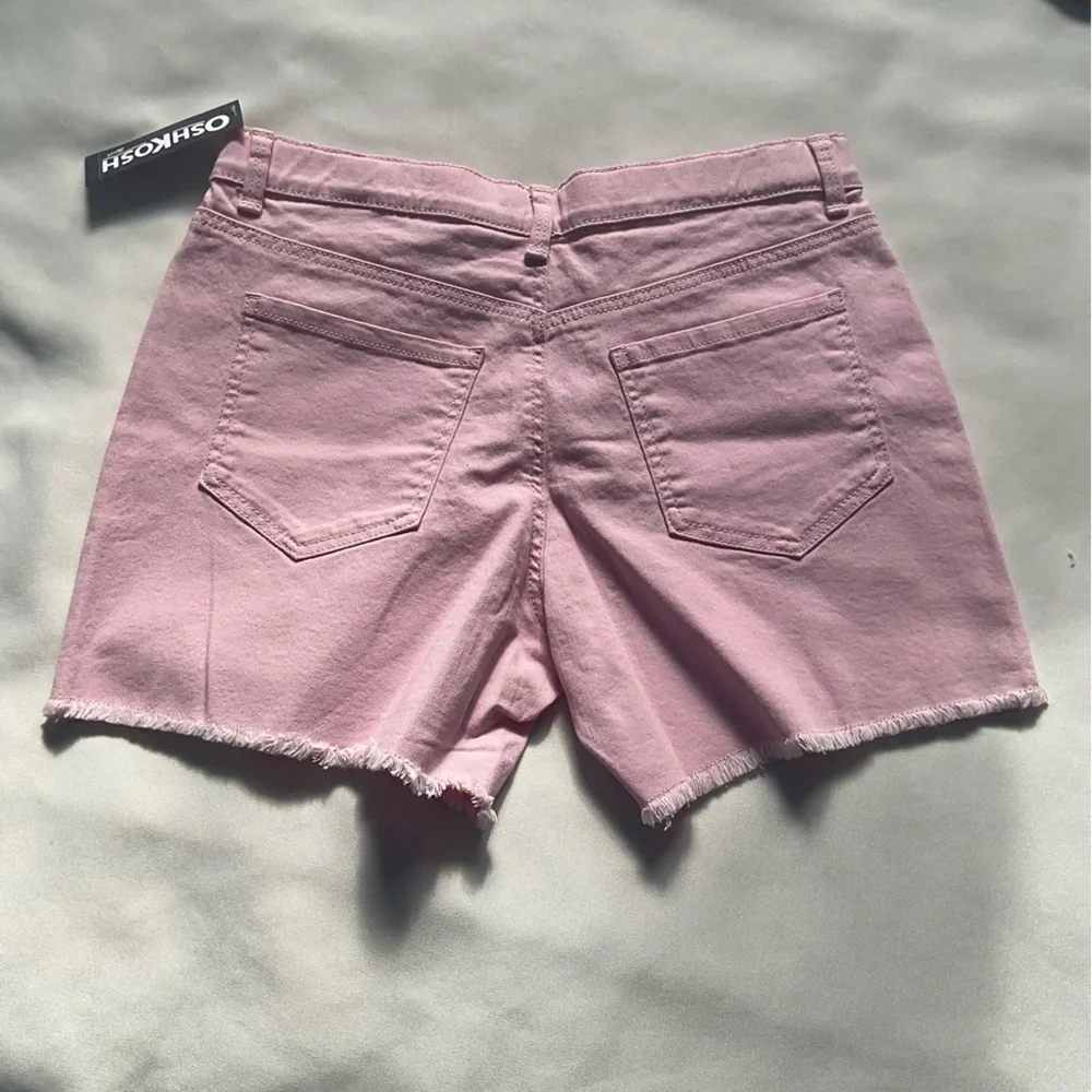 OshKosh B'gosh Pink Jean Shorts‎ Raw Hem Girls Size 14